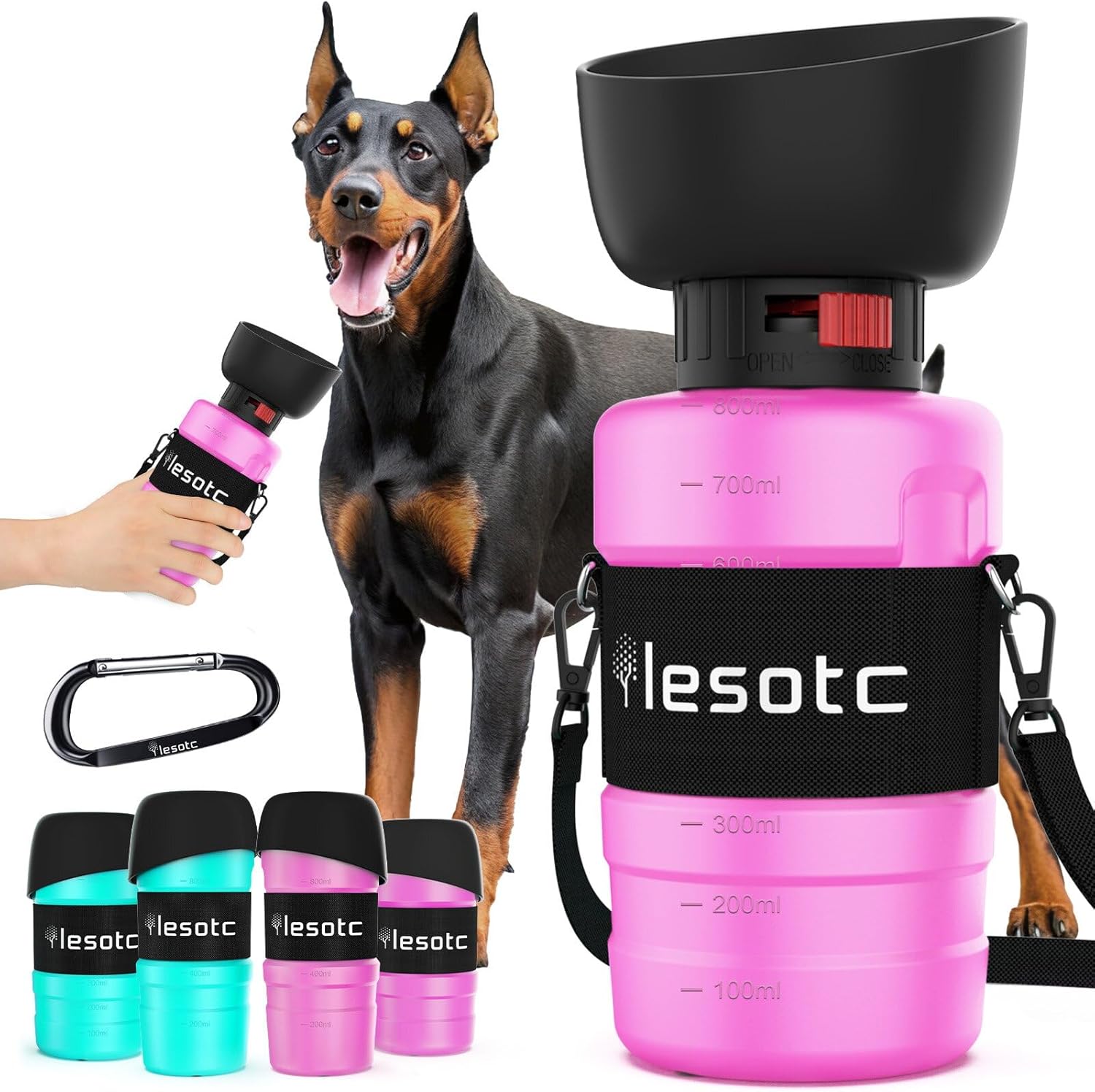 28oz Portable Dog Water Bottle Dispenser-3.5Gen-2