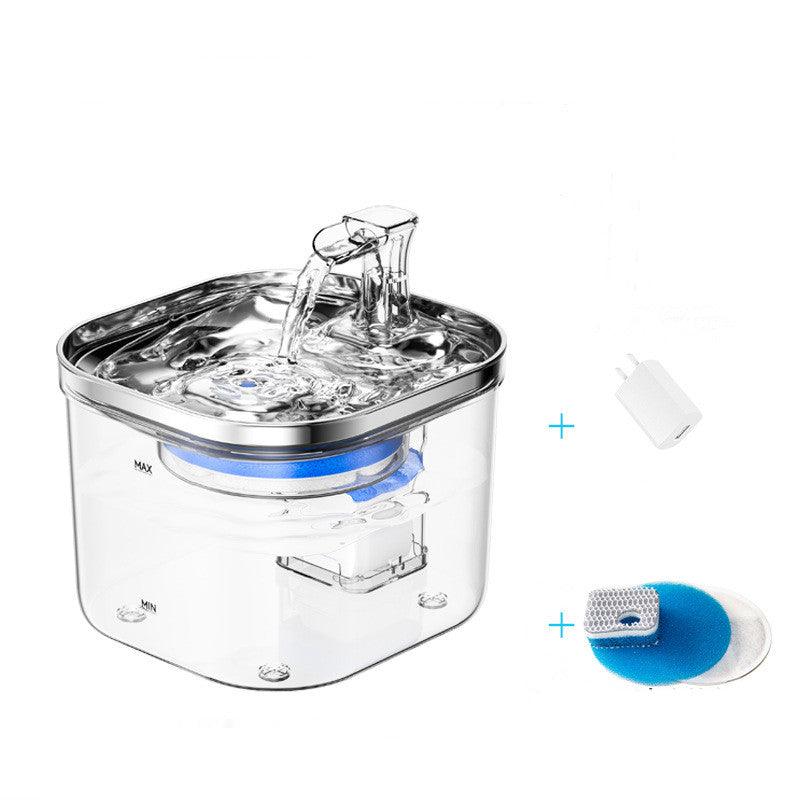 Pet Cat Dog Stainless Steel Automatic Water Dispenser Intelligent Fountain-4